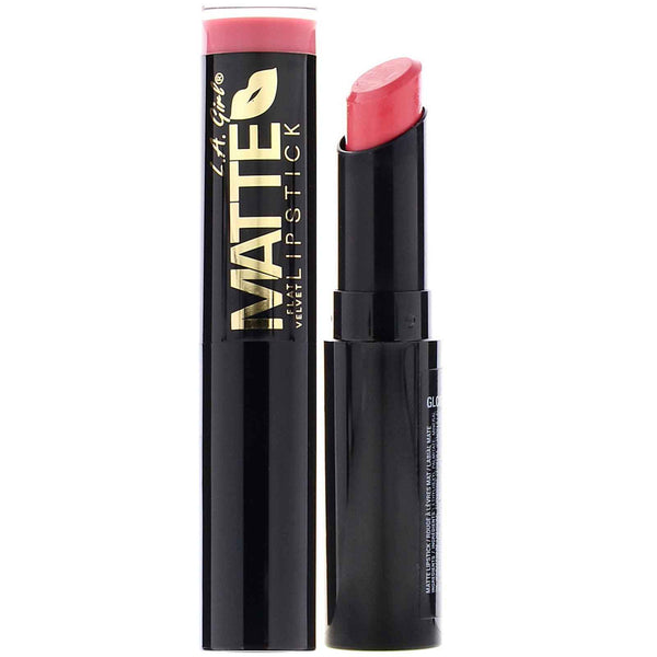 L.A. Girl, Matte Flat Velvet Lipstick, Hush, 0.10 oz (3 g) - The Supplement Shop