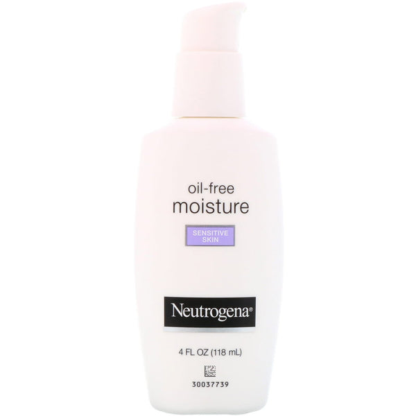 Neutrogena, Oil Free Moisture, Ultra-Gentle Facial Moisturizer, Sensitive Skin, 4 fl oz (118 ml) - The Supplement Shop