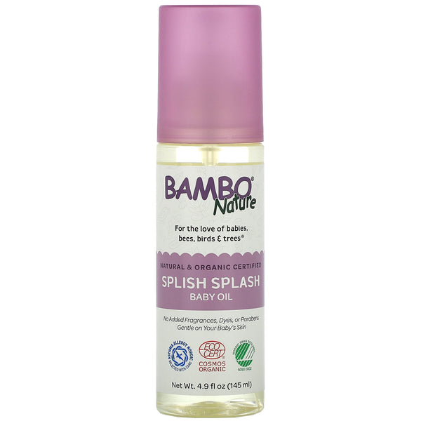 Bambo Nature, Splish Splash Baby Oil, 4.9 fl oz (145 ml) - The Supplement Shop
