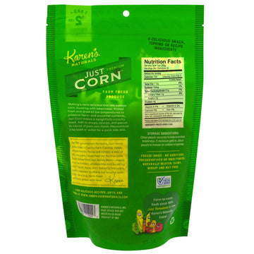 Karen's Naturals, Premium Freeze-Dried Veggies, Just Corn, 8 oz (224 g)