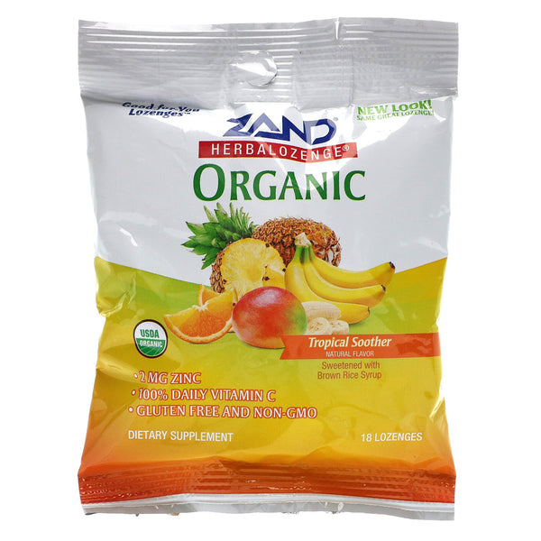 Zand, Organic Herbalozenge, Tropical Soother, 18 Lozenges - The Supplement Shop