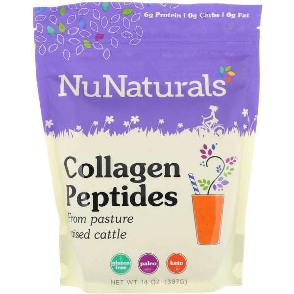 NuNaturals, Collagen Peptides, 14 oz (397 g) - The Supplement Shop