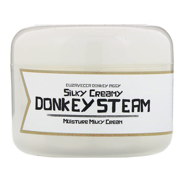 Elizavecca, Donkey Piggy, Silky Creamy Donkey Steam, Moisture Milky Cream, 3.53 oz (100 g)