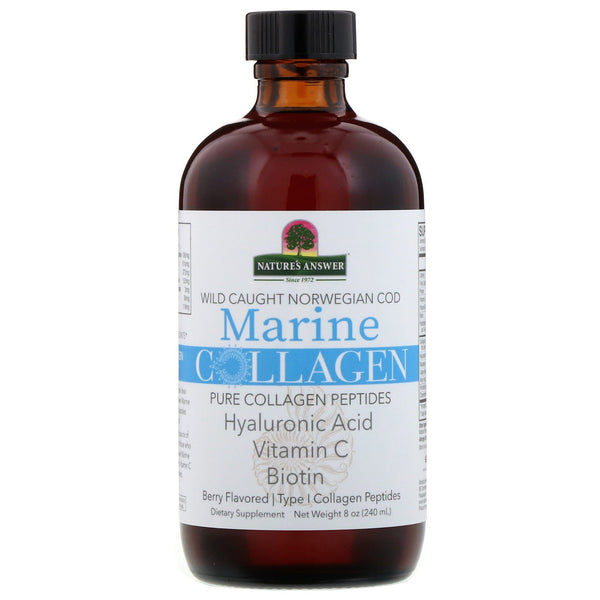 Nature's Answer, Marine Collagen, Wild Caught Norwegian Cod, Berry Flavored, 8 oz (240 ml) - The Supplement Shop