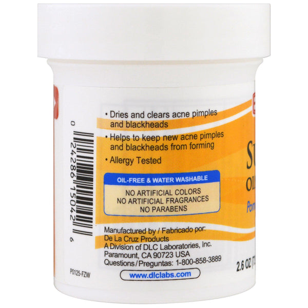 De La Cruz, Sulfur Ointment, Acne Medication, Maximum Strength, 2.6 oz (73.7 g) - The Supplement Shop