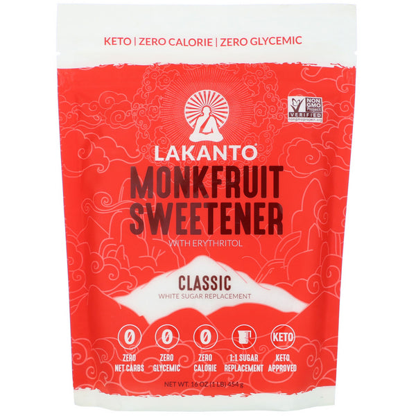 Lakanto, Monkfruit Sweetener with Erythritol, Classic, 16 oz (454 g) - The Supplement Shop