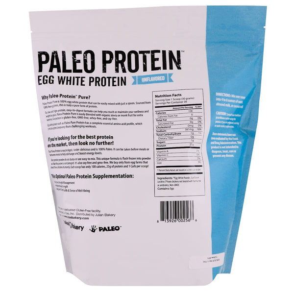 Julian Bakery, Paleo Protein, Egg White Protein, Unflavored, 2 lbs (907 g) - The Supplement Shop