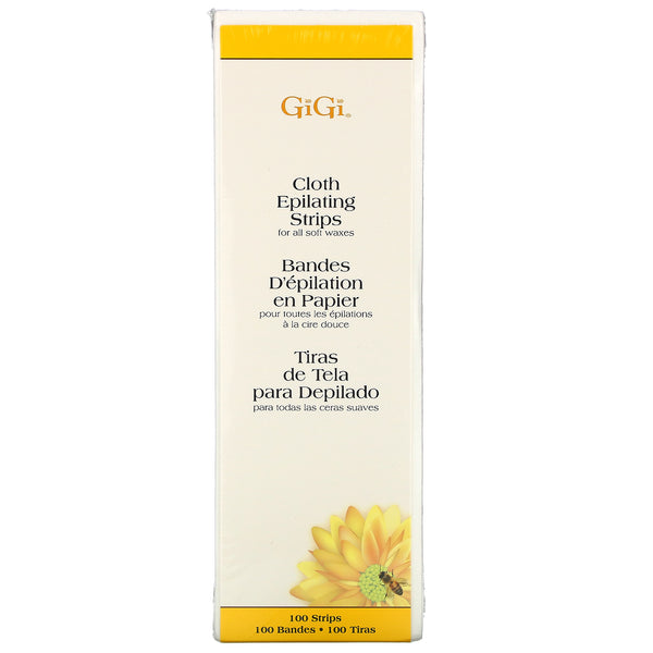 Gigi Spa, Cloth Epilating Strips for Soft Waxes, Large, 100 Strips - The Supplement Shop