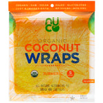 NUCO, Organic Coconut Wraps, Turmeric, 5 Wraps (14 g) Each - The Supplement Shop