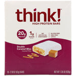 ThinkThin, High Protein Bars, Double Caramel Bliss, 10 Bars, 2.18 oz (62 g) Each - The Supplement Shop