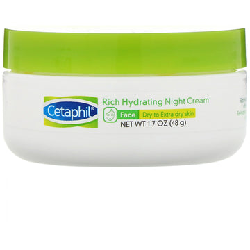 Cetaphil, Rich Hydrating Night Cream with Hyaluronic Acid, 1.7 oz (48 g)
