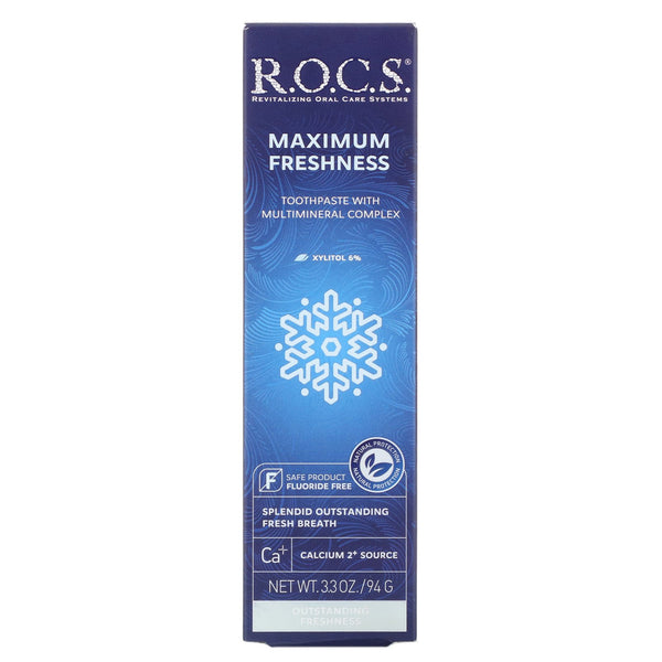 R.O.C.S., Maximum Freshness Toothpaste, 3.3 oz (94 g) - The Supplement Shop