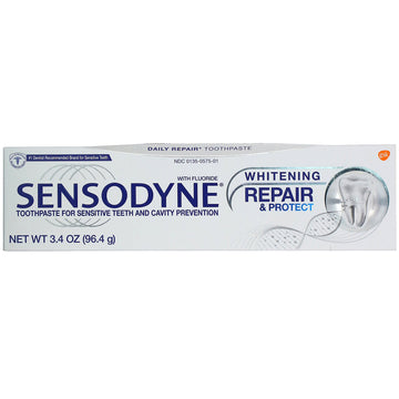 Sensodyne, Repair & Protect Whitening Toothpaste with Fluoride, 3.4 oz (96.4 g)