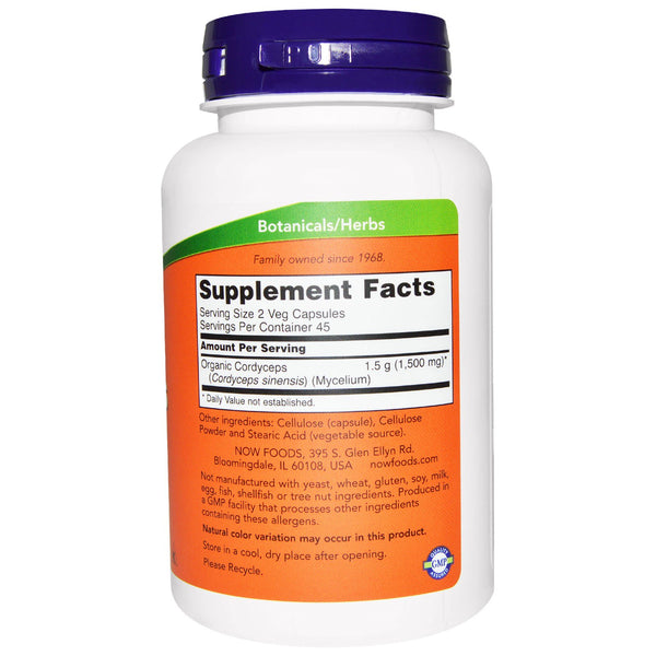 Now Foods, Cordyceps, 750 mg, 90 Veg Capsules - The Supplement Shop