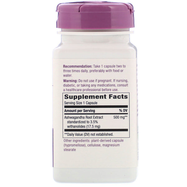 Nature's Way, Ashwagandha, 500 mg, 60 Vegan Capsules - The Supplement Shop