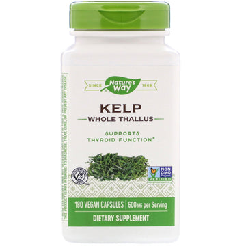 Nature's Way, Kelp, Whole Thallus, 600 mg, 180 Vegan Capsules