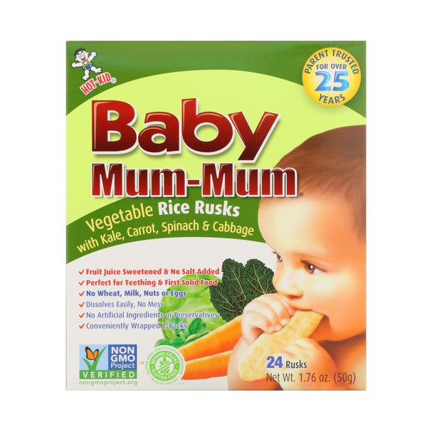 Hot Kid, Baby Mum-Mum, Vegetable Rice Rusks, 24 Rusks - The Supplement Shop
