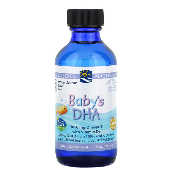 Nordic Naturals, Baby's DHA with Vitamin D3, 1,050 mg, 2 fl oz (60 ml) - The Supplement Shop