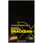 ALLMAX Nutrition, High Protein Energy Snack, Protein Bar, Chocolate Peanut Butter, 12 Bars, 2 oz (57 g) Each - The Supplement Shop