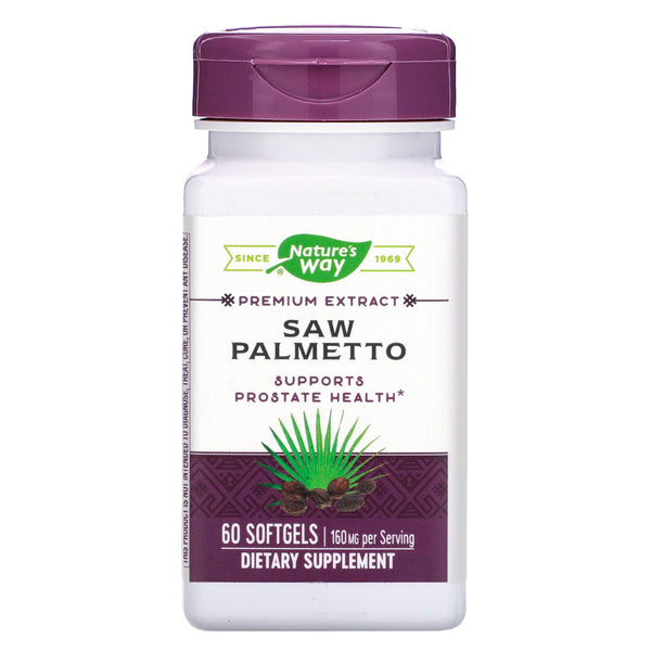 Nature's Way, Saw Palmetto, 160 mg, 60 Softgels - The Supplement Shop