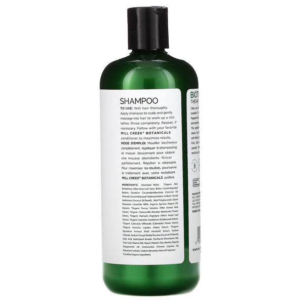 Mill Creek Botanicals, Biotin Shampoo, Therapy Formula, 14 fl oz (414 ml) - The Supplement Shop