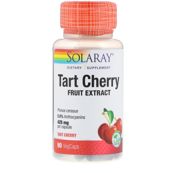 Solaray, Tart Cherry Fruit Extract, 425 mg, 90 VegCaps - The Supplement Shop