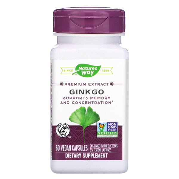 Nature's Way, Ginkgo, 60 Vegan Capsules - The Supplement Shop