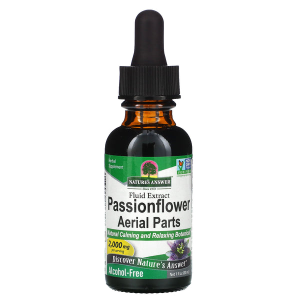 Nature's Answer, Passionflower Aerial Parts, Alcohol-Free, 2,000 mg, 1 fl oz (30 ml) - The Supplement Shop