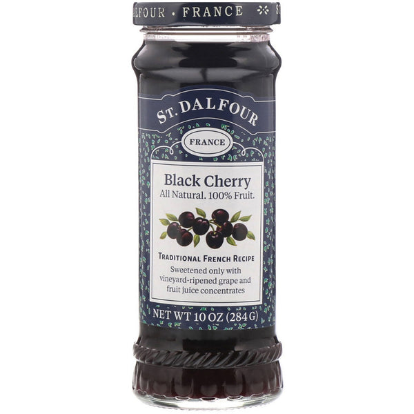 St. Dalfour, Black Cherry, Deluxe Black Cherry Spread, 10 oz (284 g) - The Supplement Shop