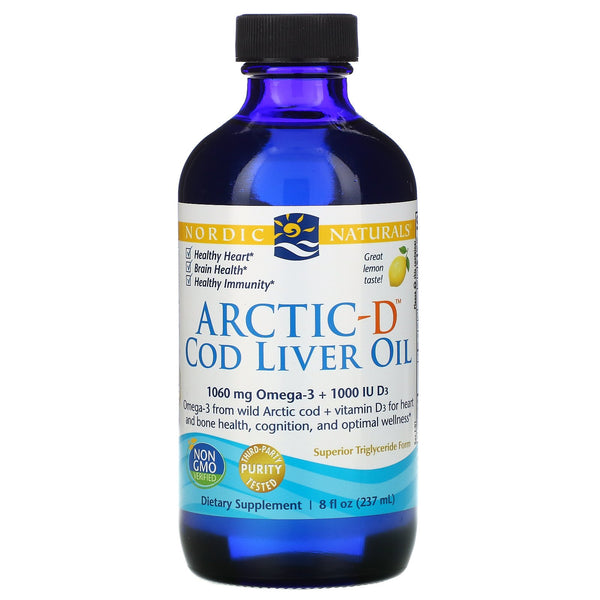 Nordic Naturals, Arctic-D Cod Liver Oil, Lemon, 8 fl oz (237 ml) - The Supplement Shop