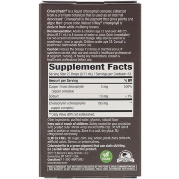Nature's Way, Chlorofresh®, Chlorophyll Drops, Mint, 2 fl oz (59 ml)
