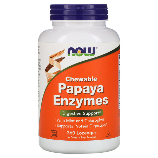 Now Foods, Chewable Papaya Enzymes, 360 Lozenges - The Supplement Shop