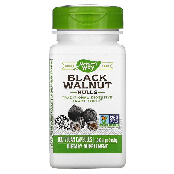 Nature's Way, Black Walnut Hulls, 1,000 mg, 100 Vegan Capsules - The Supplement Shop