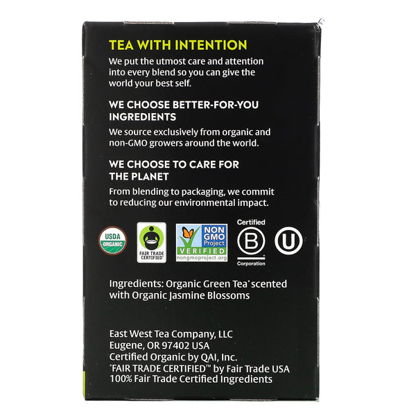 Choice Organic Teas, Green Tea, Jasmine Green, 16 Tea Bags, .85 oz (24 g) - The Supplement Shop