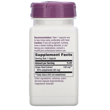 Nature's Way, Grape Seed, Premium Extract, 100 mg, 60 Vegan Capsules