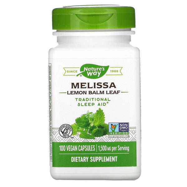 Nature's Way, Melissa, Lemon Balm Leaf, 1,500 mg, 100 Vegan Capsules - The Supplement Shop