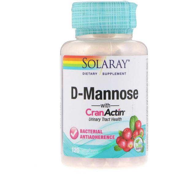 Solaray, D-Mannose with CranActin, Urinary Tract Health, 120 VegCaps - The Supplement Shop