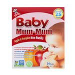Hot Kid, Baby Mum-Mum, Apple & Pumpkin Rice Rusks, 24 Rusks, 1.76 oz (50 g) - The Supplement Shop