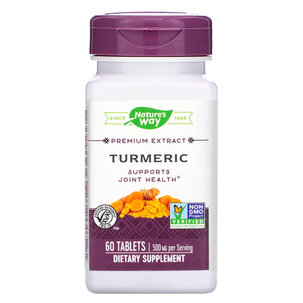 Nature's Way, Premium Extract, Turmeric, 500 mg , 60 Tablets - The Supplement Shop