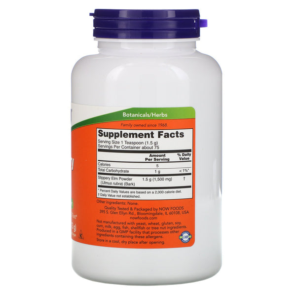 Now Foods, Slippery Elm Powder, 4 oz (113 g) - The Supplement Shop