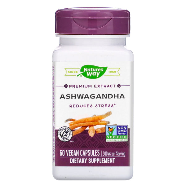 Nature's Way, Ashwagandha, 500 mg, 60 Vegan Capsules - The Supplement Shop