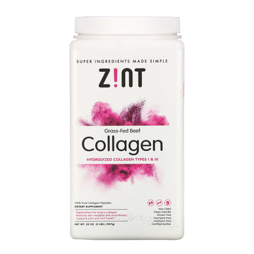 Zint, Grass-Fed Beef Collagen, Hydrolyzed Collagen Types I & III, 32 oz (907 g)