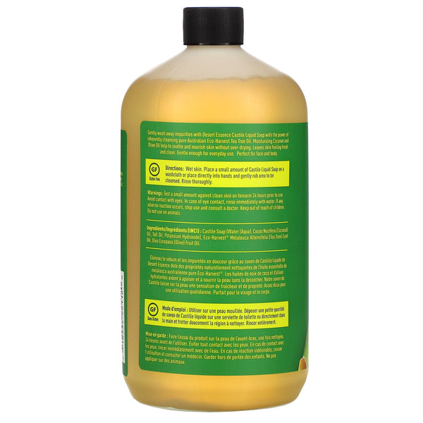 Desert Essence, Castile Liquid Soap, 32 fl oz (946 ml) - The Supplement Shop