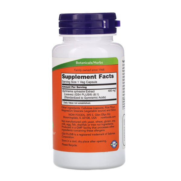 Now Foods, Gymnema Sylvestre, 400 mg, 90 Veg Capsules