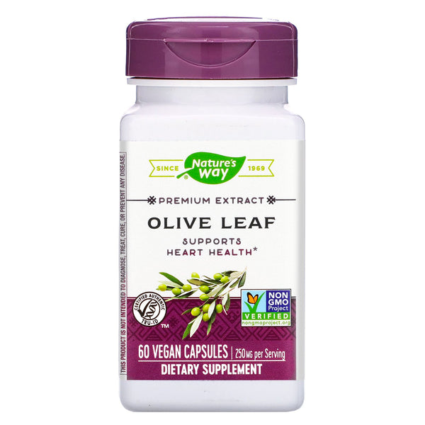 Nature's Way, Premium Extract, Olive Leaf, 250 mg, 60 Vegan Capsules - The Supplement Shop