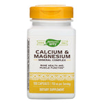 Nature's Way, Calcium & Magnesium Mineral Complex, 750 mg, 100 Capsules - The Supplement Shop