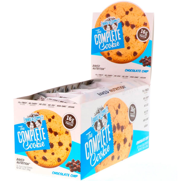 Lenny & Larry's, The Complete Cookie, Chocolate Chip, 12 Cookies, 4 oz (113 g) Each - The Supplement Shop
