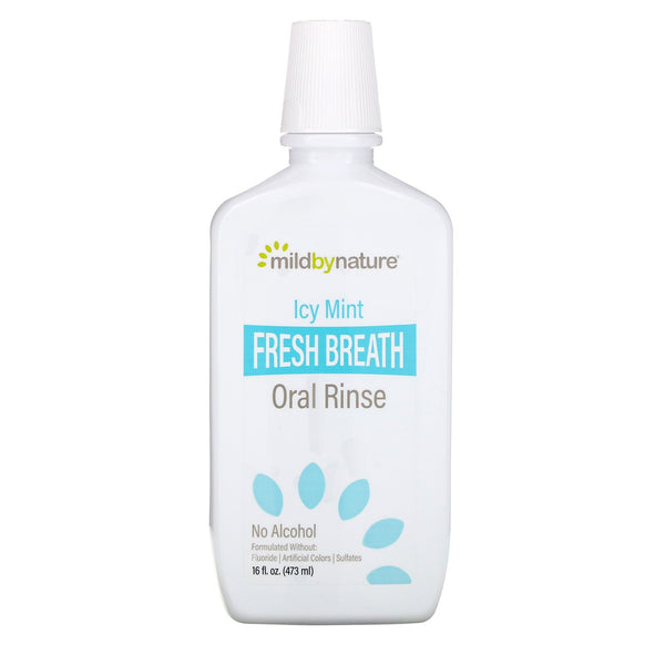 Mild By Nature, Fresh Breath Oral Rinse, No Alcohol, Icy Mint, 16 fl oz (473 ml) - The Supplement Shop