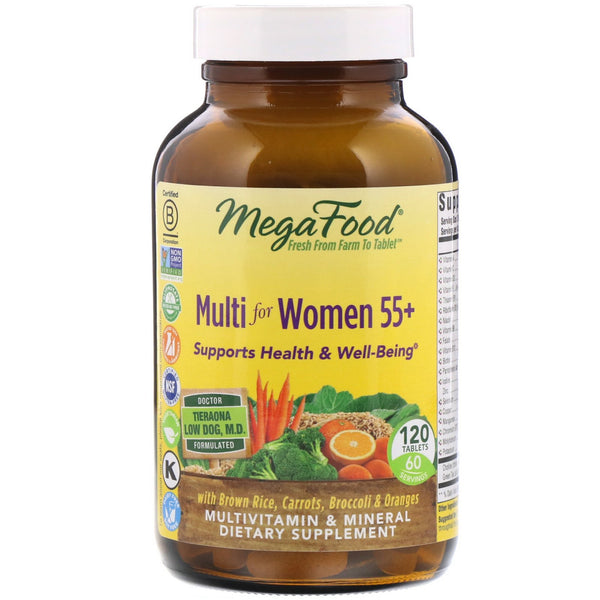 MegaFood, Multi for Women 55+, 120 Tablets - The Supplement Shop