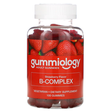 Gummiology, B Complex Gummies, Strawberry Flavor, 100 Gummies